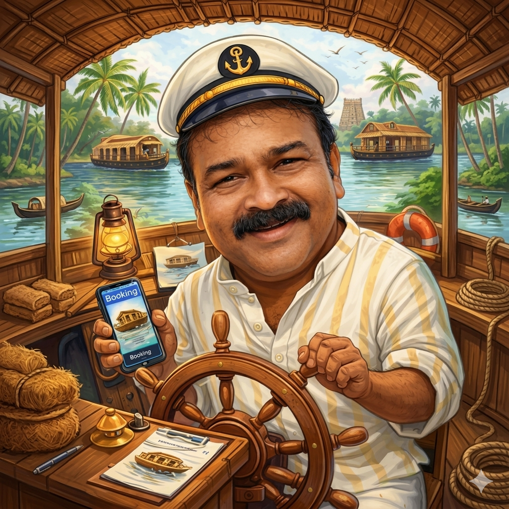 houseboats in Alleppey day and night cruise